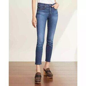 Veronica Beard Emma Skinny Mid Rise Jeans Stretch Denim Blue Mist Sz 24